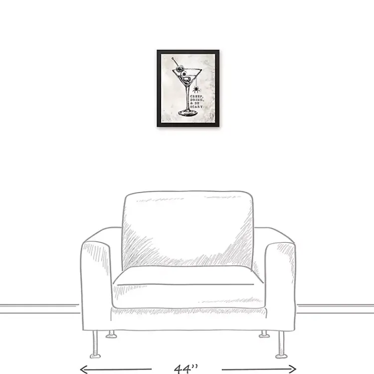 Halloween>Kirklands Home Creep Drink And Be Scary Framed Canvas Art Print