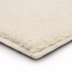 Kirklands Home Creme Plush Reversible Cotton Bath Mat, 60 in. Ivory Clearance