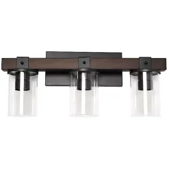 Kirklands Home Crossbeam Vanity Flushed Mount Shade Brown Hot