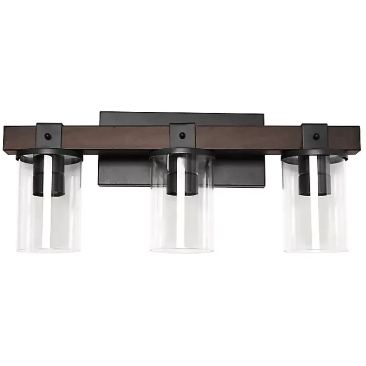 Kirklands Home Crossbeam Vanity Flushed Mount Shade Brown Hot
