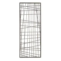 Kirklands Home Crosshatch Metal Frame Plaque Brown Clearance