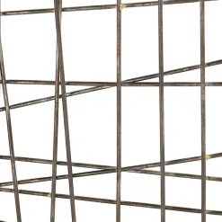 Kirklands Home Crosshatch Metal Frame Plaque Brown Clearance