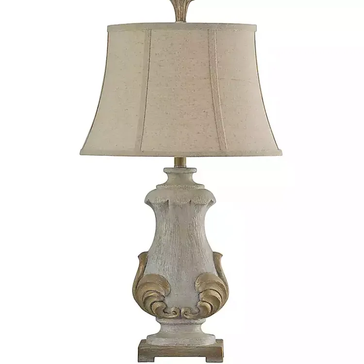 Kirklands Home Crystal Cream Traditional Table Lamp Tan Outlet