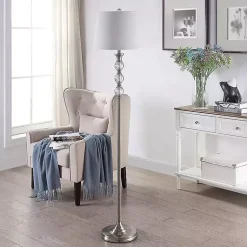 Kirklands Home Crystal Orb Stacked Floor Lamp White Best