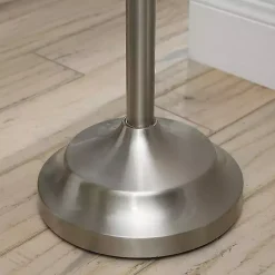 Kirklands Home Crystal Spheres Brushed Nickel Floor Lamp White Hot