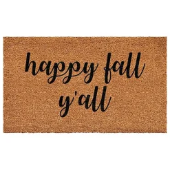 Kirklands Home Cursive Happy Fall Y'all Coir Doormat, 24x36 Outlet