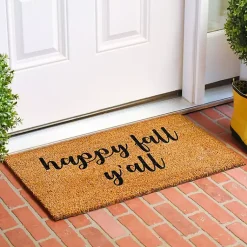 Kirklands Home Cursive Happy Fall Y'all Coir Doormat, 24x36 Outlet