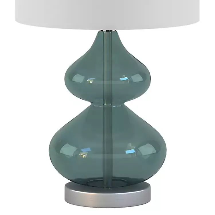 Kirklands Home Curved Glass Table Lamps, Set of 2 Blue Online