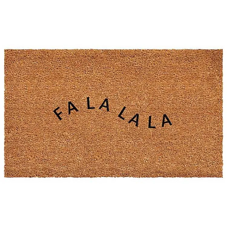 Kirklands Home Curvy Fa La La Coir Doormat New