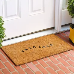 Kirklands Home Curvy Fa La La Coir Doormat New