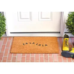 Kirklands Home Curvy Fa La La Coir Doormat New