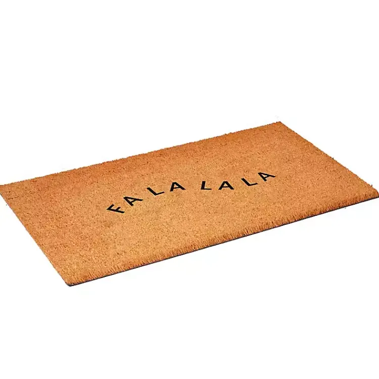 Kirklands Home Curvy Fa La La Coir Doormat New