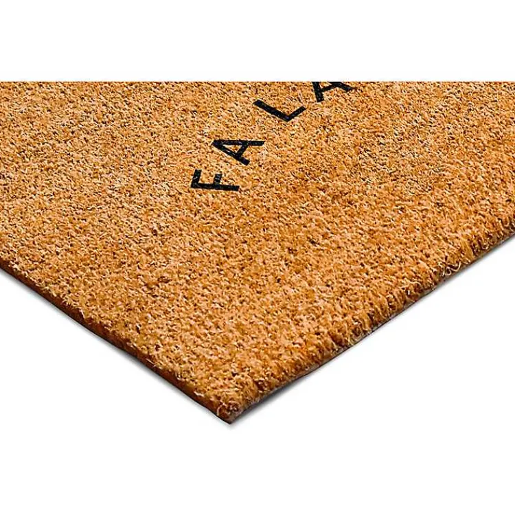 Kirklands Home Curvy Fa La La Coir Doormat New