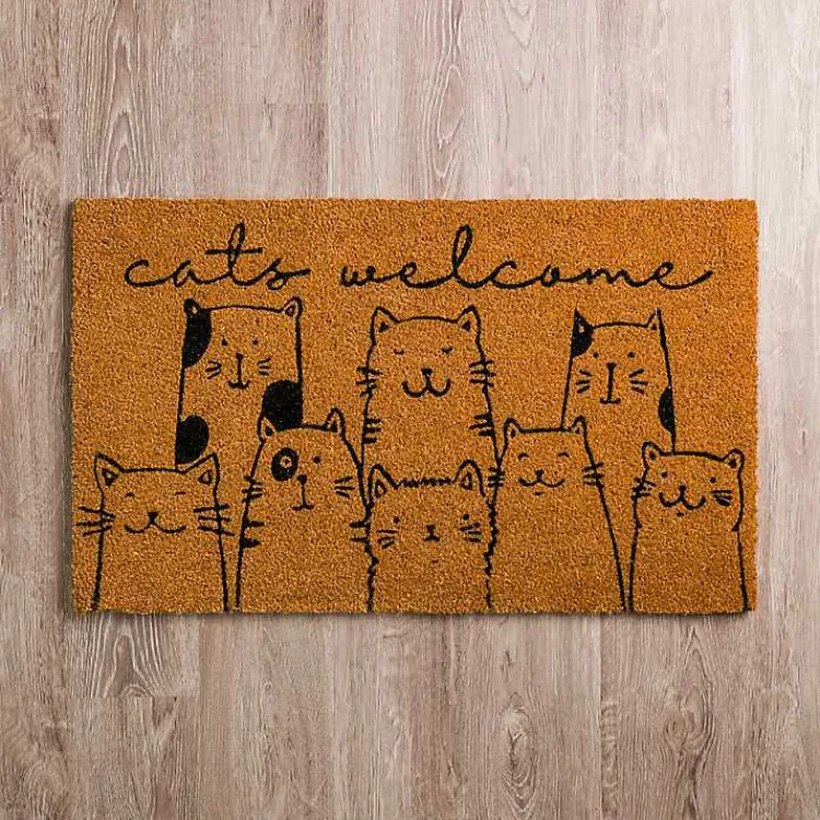 Kirklands Home Cute Cats Welcome Doormat Outlet
