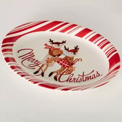 Christmas Dining & Entertaining>Kirklands Home Cute Reindeer Merry Christmas Platter