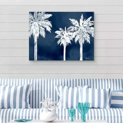 Kirklands Home Cyano Palms Canvas Art Print, 40x30 in.