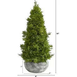 Christmas Arrangements & Garland>Kirklands Home Cypress Cone Tree with Planter Green