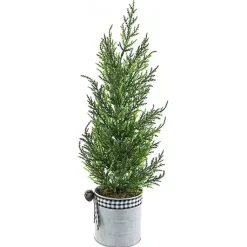 Christmas Arrangements & Garland>Kirklands Home Cypress Mini Potted Christmas Tree