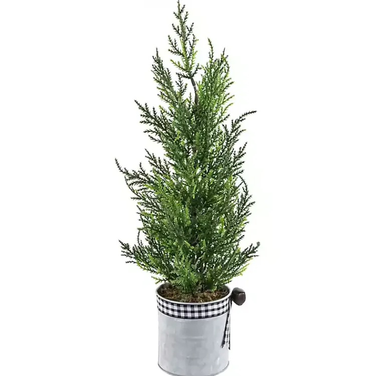 Christmas Arrangements & Garland>Kirklands Home Cypress Mini Potted Christmas Tree
