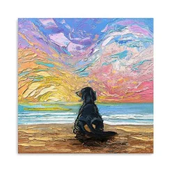 Kirklands Home Dachshund Beach Days Canvas Art Print Multi Hot