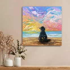 Kirklands Home Dachshund Beach Days Canvas Art Print Multi Hot