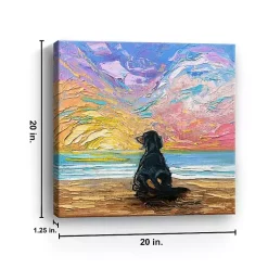 Kirklands Home Dachshund Beach Days Canvas Art Print Multi Hot