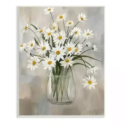 Kirklands Home Daisy Bloom Bouquet Potted Flower Wall Plaque Gray