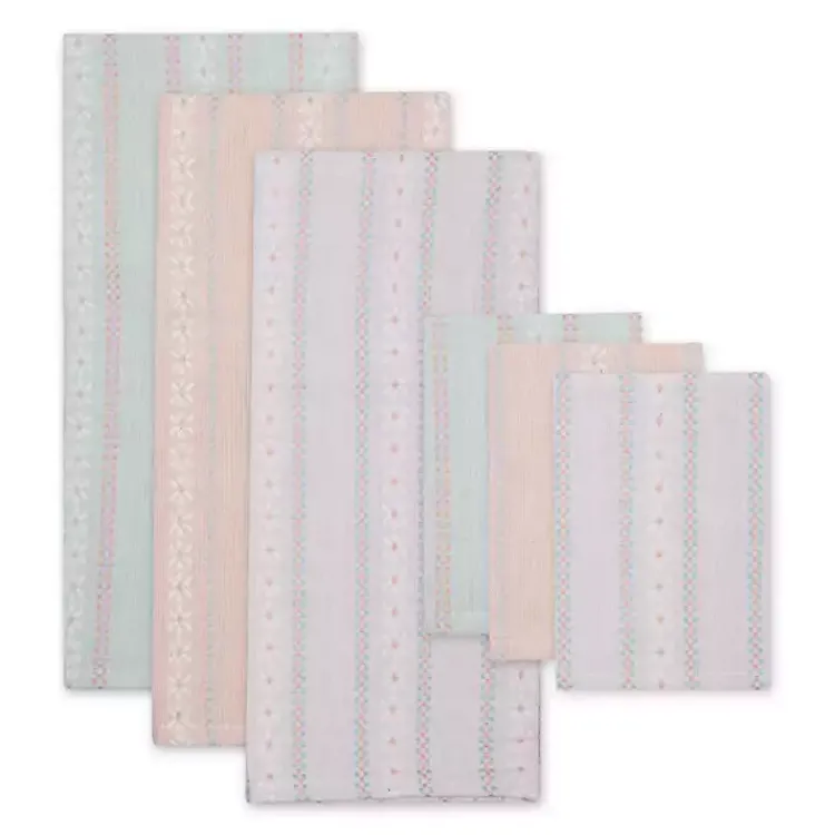Kirklands Home Daisy Dobby 6-pc. Dish Towel and Cloth Set Clearance