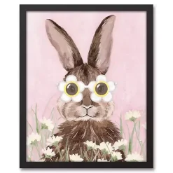 Easter Decorations>Kirklands Home Daisy Sunnies Bunny Framed Canvas Art Print