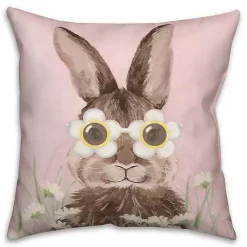 Pillows>Kirklands Home Daisy Sunnies Bunny Indoor/Outdoor Pillow Pink