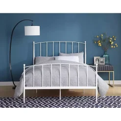 Kirklands Home Daisy Modern Arch Queen Bed Frame White Sale