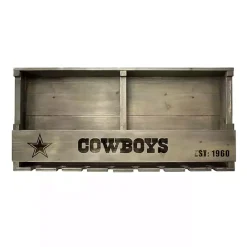 Kirklands Home Dallas Cowboys Reclaimed Wood Bar Shelf Gray