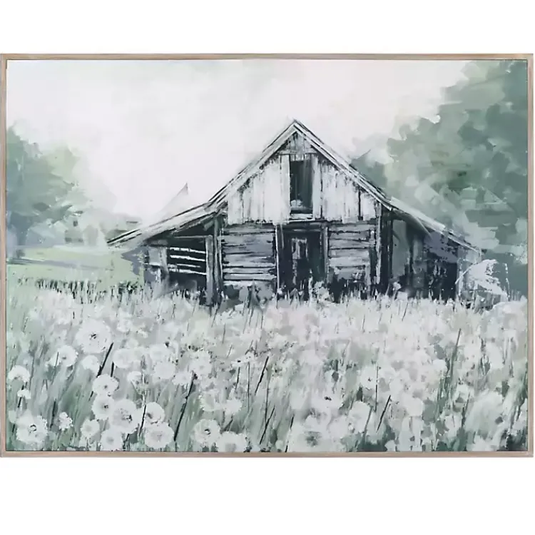 Kirklands Home Dandelion Barn Framed Canvas Art Print Multi Online