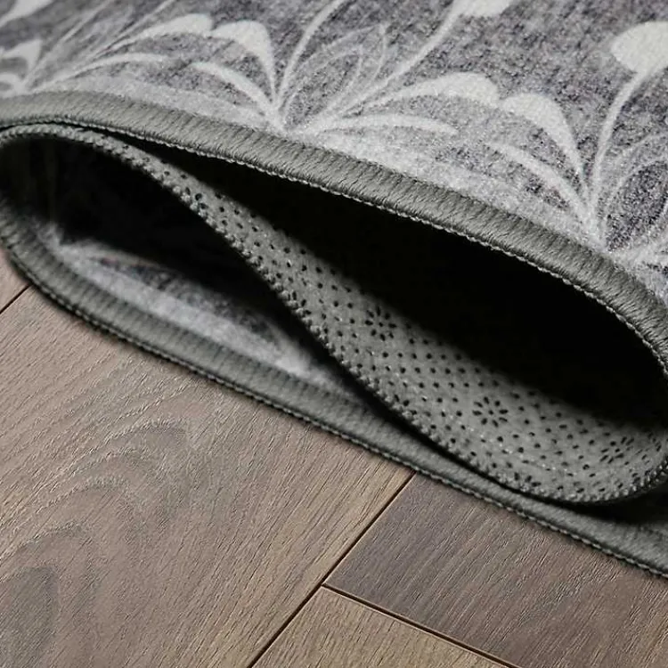 Kirklands Home Dardon Bordered Washable Area Rug, 5x7 Gray Clearance