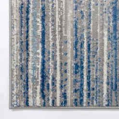 Kirklands Home Dark Blue Claire Modern Area Rug, 5x8 Clearance