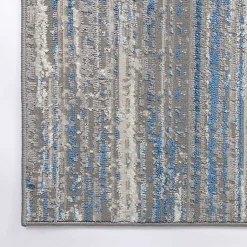 Kirklands Home Dark Blue Claire Modern Area Rug, 7x10 Sale