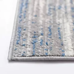 Kirklands Home Dark Blue Claire Modern Runner, 2x8 New