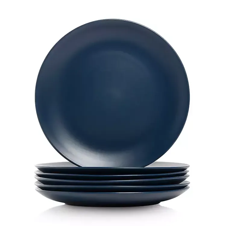 Kirklands Home Dark Classic Coupe Dinner Plates, Set of 6 Blue Best