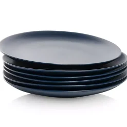 Kirklands Home Dark Classic Coupe Dinner Plates, Set of 6 Blue Best