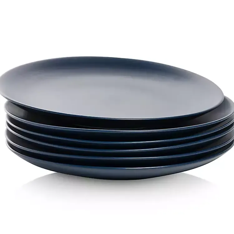 Kirklands Home Dark Classic Coupe Dinner Plates, Set of 6 Blue Best