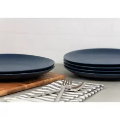 Kirklands Home Dark Classic Coupe Dinner Plates, Set of 6 Blue Best