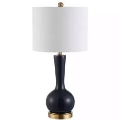 Kirklands Home Dark Blue Glass Gaetna Table Lamp White Sale