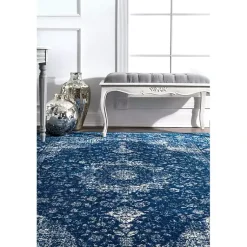 Kirklands Home Dark Verona Area Rug, 5x7 Blue