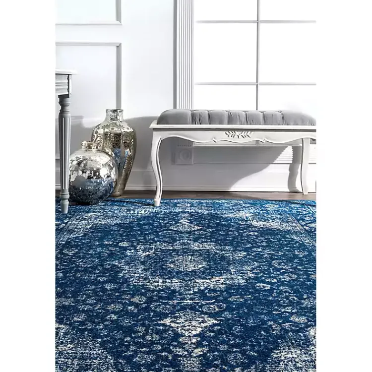 Kirklands Home Dark Verona Area Rug, 5x7 Blue