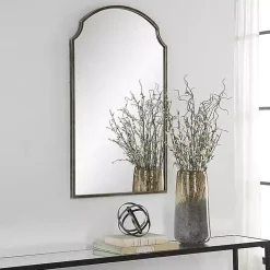 Kirklands Home Dark Bronze Arched Scallop Edge Wall Mirror Gray Online