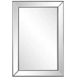 Kirklands Home Dark Bronze Bevel Rectangle Wall Mirror