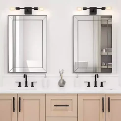 Kirklands Home Dark Bronze Bevel Rectangle Wall Mirror