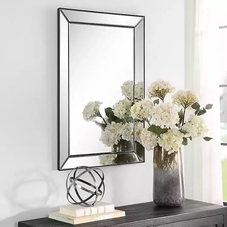 Kirklands Home Dark Bronze Bevel Rectangle Wall Mirror