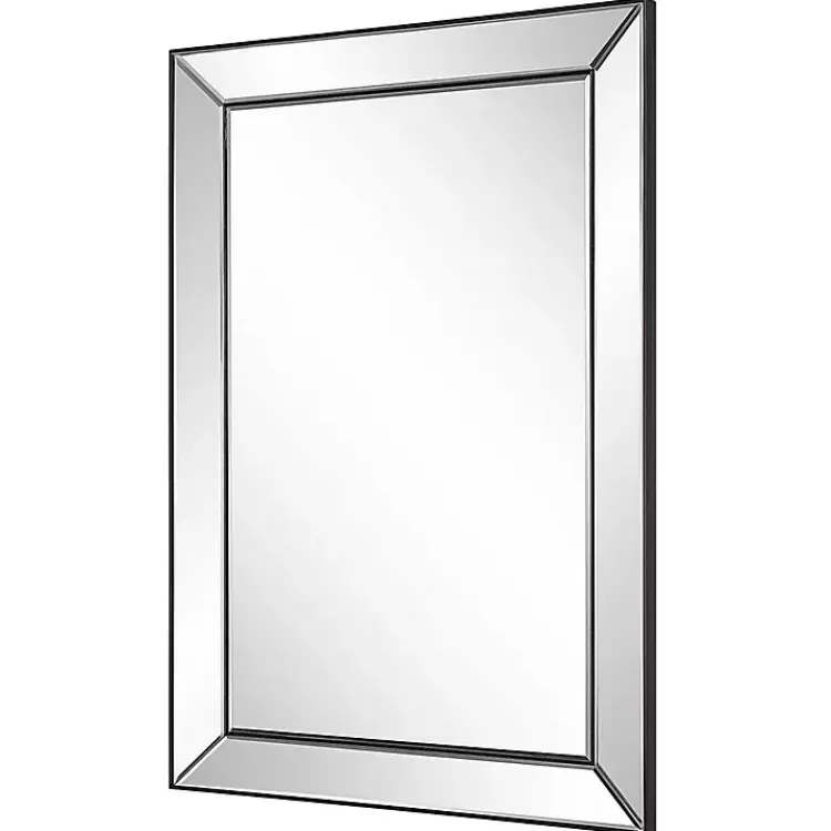 Kirklands Home Dark Bronze Bevel Rectangle Wall Mirror