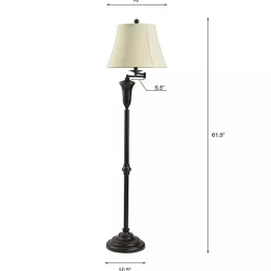 Kirklands Home Dark Bronze Madison Swing Arm Floor Lamp White Online